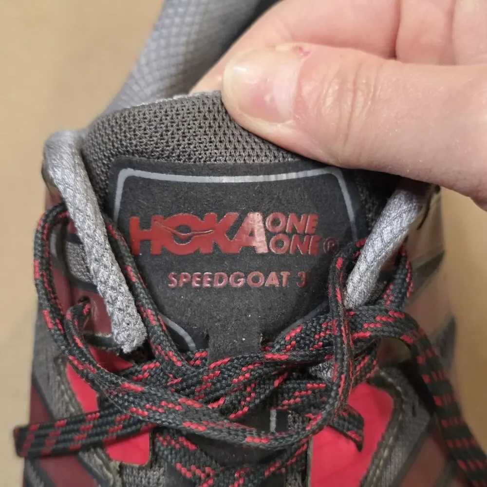 Hoka One SPEEDGOAT 3 Men's Charcoal Trail Running Shoes 1099733 PPRT Size 11.5